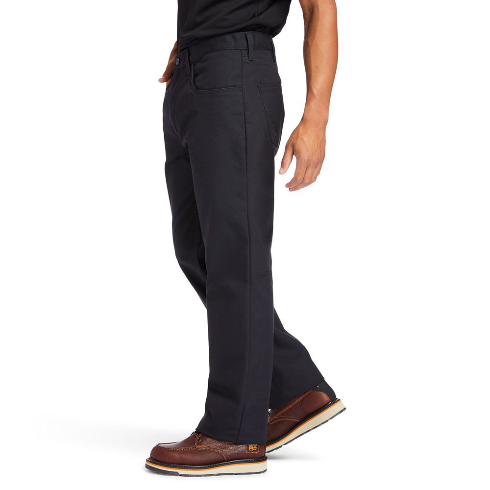 Pantalones Timberland Argentina Hombre - Pro® 8 Series Flex Lona Work - Negras - YNTEUD-025